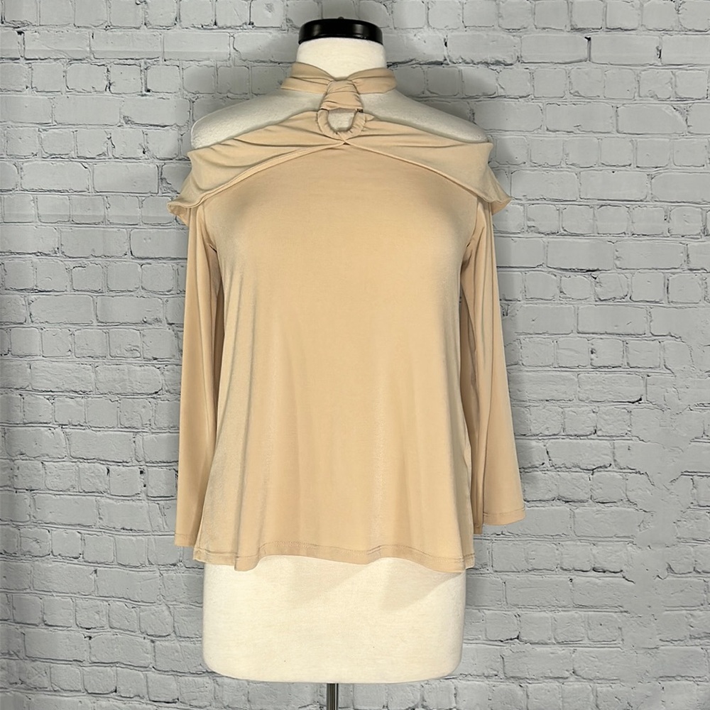 ✨Ariella- Long sleeve off the shoulder top 🤎